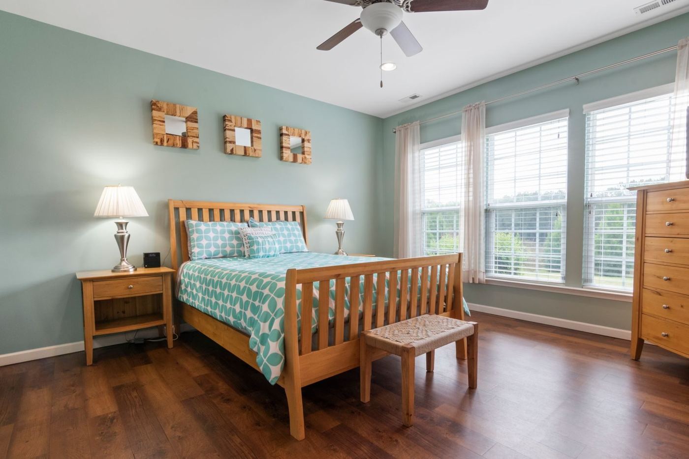 Same bedroom photo, corrected