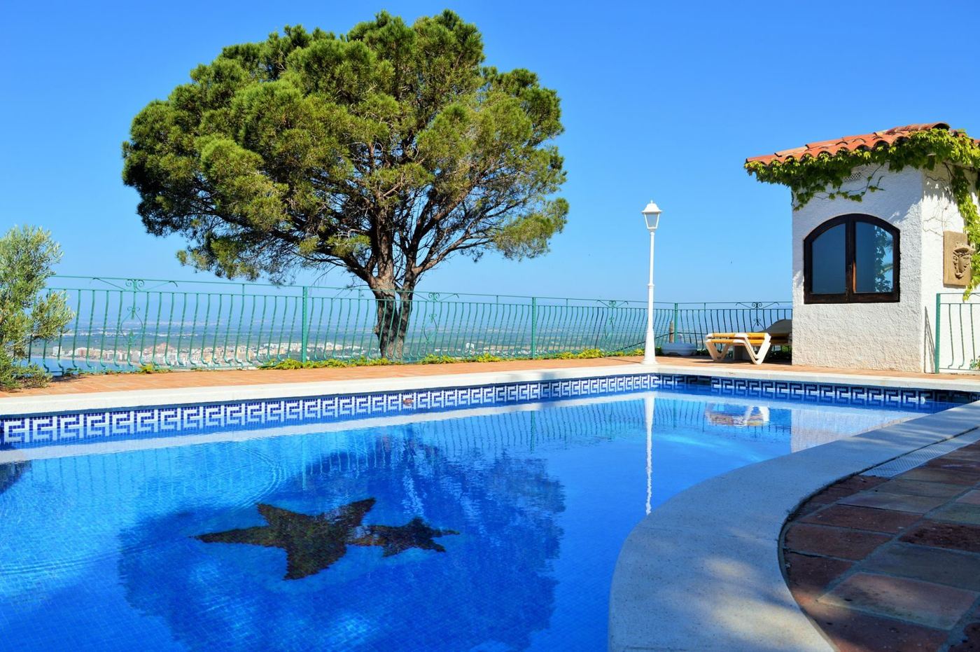 Villa with a pool and sea view in Spain